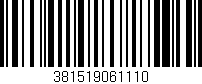 Código de barras (EAN, GTIN, SKU, ISBN): '381519061110'