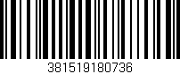 Código de barras (EAN, GTIN, SKU, ISBN): '381519180736'