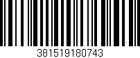 Código de barras (EAN, GTIN, SKU, ISBN): '381519180743'