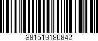 Código de barras (EAN, GTIN, SKU, ISBN): '381519180842'