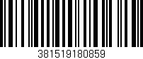Código de barras (EAN, GTIN, SKU, ISBN): '381519180859'