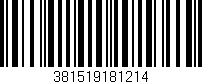 Código de barras (EAN, GTIN, SKU, ISBN): '381519181214'