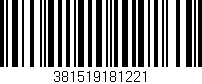 Código de barras (EAN, GTIN, SKU, ISBN): '381519181221'