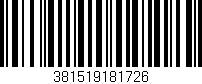 Código de barras (EAN, GTIN, SKU, ISBN): '381519181726'