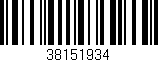 Código de barras (EAN, GTIN, SKU, ISBN): '38151934'