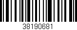 Código de barras (EAN, GTIN, SKU, ISBN): '38190681'