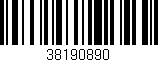 Código de barras (EAN, GTIN, SKU, ISBN): '38190890'