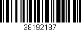 Código de barras (EAN, GTIN, SKU, ISBN): '38192187'