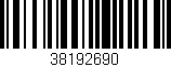 Código de barras (EAN, GTIN, SKU, ISBN): '38192690'
