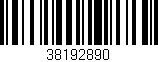 Código de barras (EAN, GTIN, SKU, ISBN): '38192890'