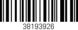 Código de barras (EAN, GTIN, SKU, ISBN): '38193926'