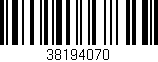 Código de barras (EAN, GTIN, SKU, ISBN): '38194070'