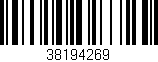 Código de barras (EAN, GTIN, SKU, ISBN): '38194269'