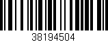 Código de barras (EAN, GTIN, SKU, ISBN): '38194504'