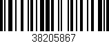 Código de barras (EAN, GTIN, SKU, ISBN): '38205867'