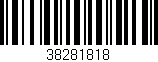 Código de barras (EAN, GTIN, SKU, ISBN): '38281818'