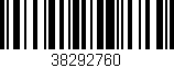 Código de barras (EAN, GTIN, SKU, ISBN): '38292760'