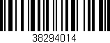 Código de barras (EAN, GTIN, SKU, ISBN): '38294014'