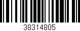 Código de barras (EAN, GTIN, SKU, ISBN): '38314805'