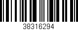 Código de barras (EAN, GTIN, SKU, ISBN): '38316294'