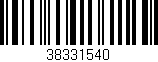 Código de barras (EAN, GTIN, SKU, ISBN): '38331540'