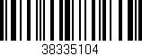 Código de barras (EAN, GTIN, SKU, ISBN): '38335104'