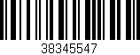 Código de barras (EAN, GTIN, SKU, ISBN): '38345547'