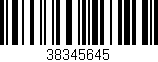 Código de barras (EAN, GTIN, SKU, ISBN): '38345645'