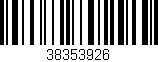 Código de barras (EAN, GTIN, SKU, ISBN): '38353926'