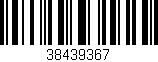 Código de barras (EAN, GTIN, SKU, ISBN): '38439367'