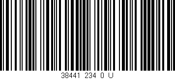 Código de barras (EAN, GTIN, SKU, ISBN): '38441_234_0_U'