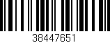 Código de barras (EAN, GTIN, SKU, ISBN): '38447651'