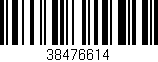 Código de barras (EAN, GTIN, SKU, ISBN): '38476614'