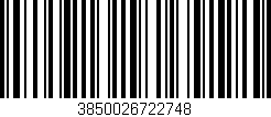 Código de barras (EAN, GTIN, SKU, ISBN): '3850026722748'