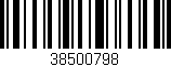 Código de barras (EAN, GTIN, SKU, ISBN): '38500798'