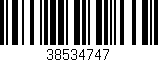 Código de barras (EAN, GTIN, SKU, ISBN): '38534747'