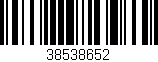 Código de barras (EAN, GTIN, SKU, ISBN): '38538652'