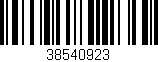 Código de barras (EAN, GTIN, SKU, ISBN): '38540923'
