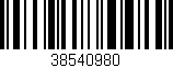 Código de barras (EAN, GTIN, SKU, ISBN): '38540980'
