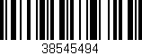Código de barras (EAN, GTIN, SKU, ISBN): '38545494'