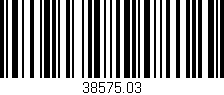 Código de barras (EAN, GTIN, SKU, ISBN): '38575.03'