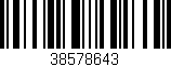 Código de barras (EAN, GTIN, SKU, ISBN): '38578643'