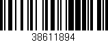 Código de barras (EAN, GTIN, SKU, ISBN): '38611894'