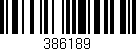 Código de barras (EAN, GTIN, SKU, ISBN): '386189'