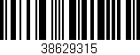 Código de barras (EAN, GTIN, SKU, ISBN): '38629315'
