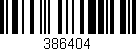 Código de barras (EAN, GTIN, SKU, ISBN): '386404'