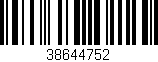 Código de barras (EAN, GTIN, SKU, ISBN): '38644752'