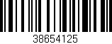 Código de barras (EAN, GTIN, SKU, ISBN): '38654125'