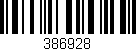 Código de barras (EAN, GTIN, SKU, ISBN): '386928'