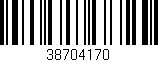 Código de barras (EAN, GTIN, SKU, ISBN): '38704170'